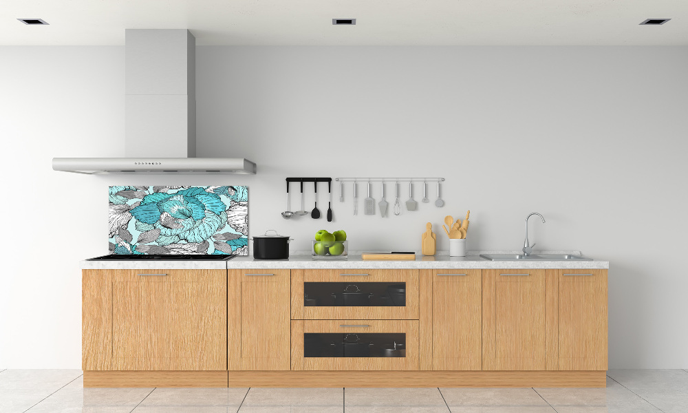 Kitchen splashback Floral pattern