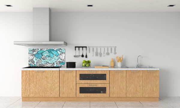 Kitchen splashback Floral pattern