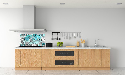 Kitchen splashback Floral pattern