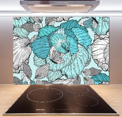 Kitchen splashback Floral pattern