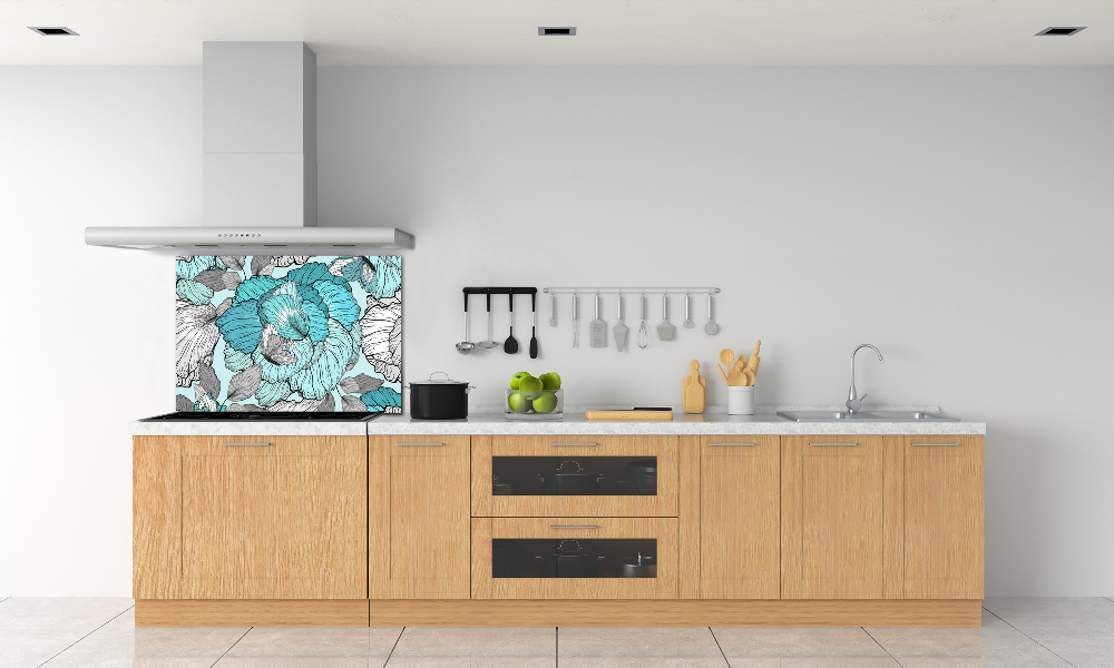 Kitchen splashback Floral pattern