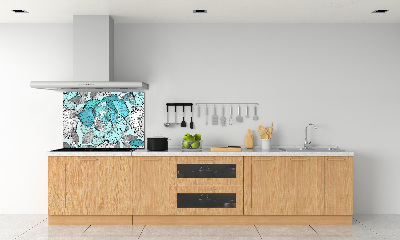 Kitchen splashback Floral pattern