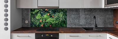 Kitchen wall panels Exotic jungle