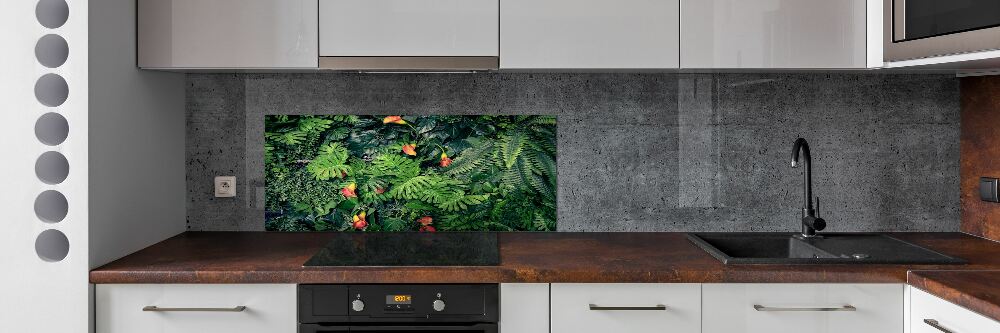 Kitchen wall panels Exotic jungle