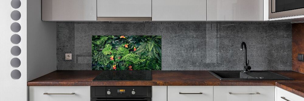 Kitchen wall panels Exotic jungle