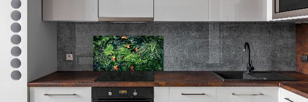 Kitchen wall panels Exotic jungle