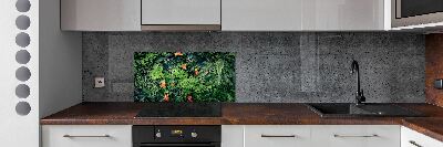 Kitchen wall panels Exotic jungle