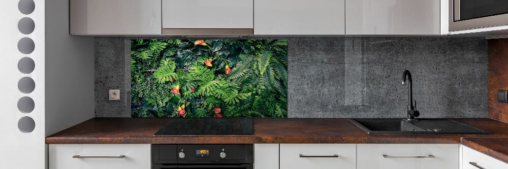 Kitchen wall panels Exotic jungle