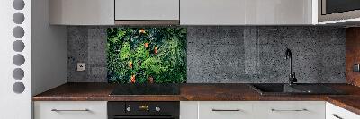 Kitchen wall panels Exotic jungle