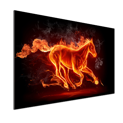 Kitchen splashback Horse in flames