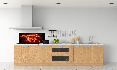 Kitchen splashback Horse in flames