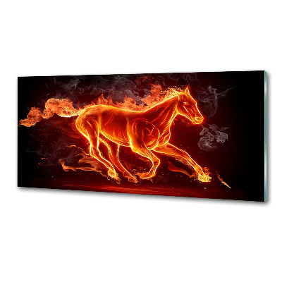 Kitchen splashback Horse in flames