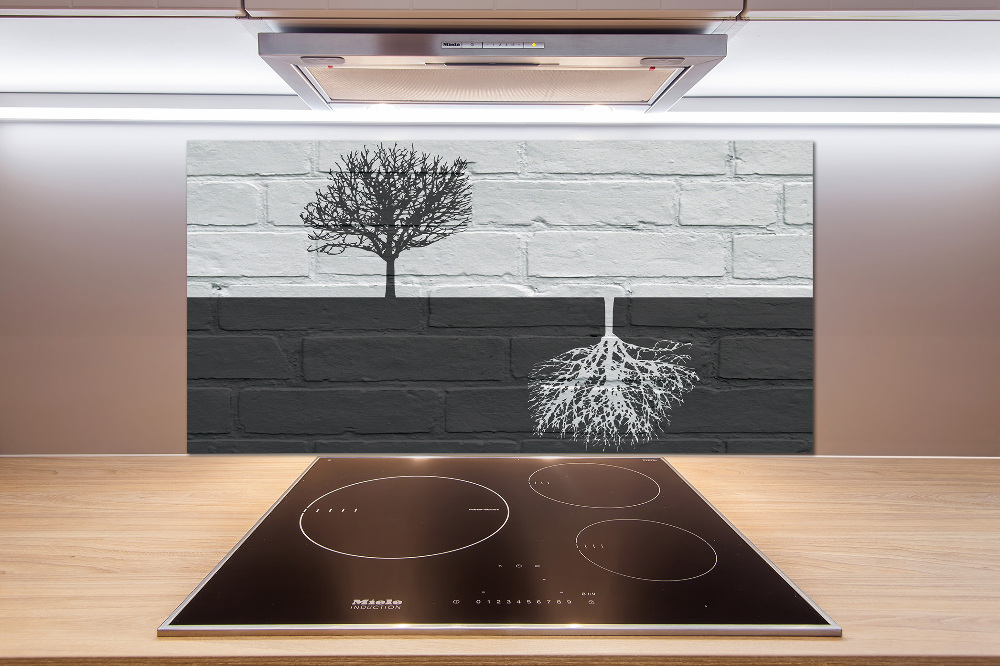 Cooker splashback Trees on the wall