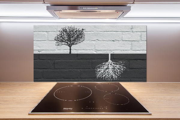 Cooker splashback Trees on the wall