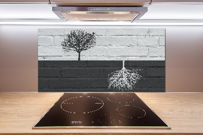 Cooker splashback Trees on the wall