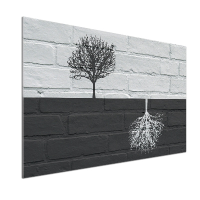 Cooker splashback Trees on the wall