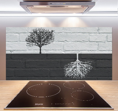 Cooker splashback Trees on the wall