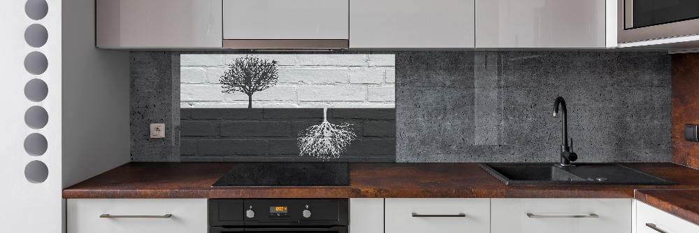 Cooker splashback Trees on the wall