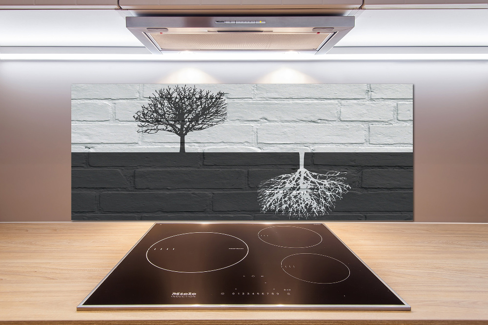 Cooker splashback Trees on the wall