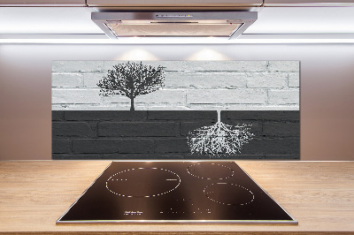 Cooker splashback Trees on the wall