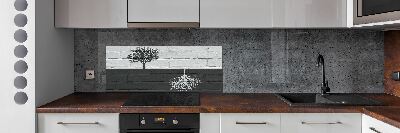 Cooker splashback Trees on the wall