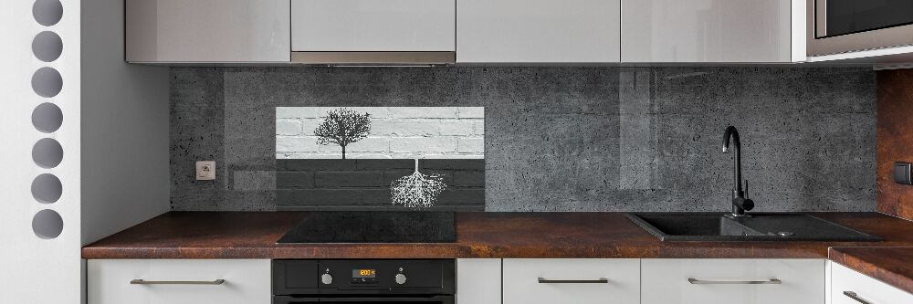 Cooker splashback Trees on the wall