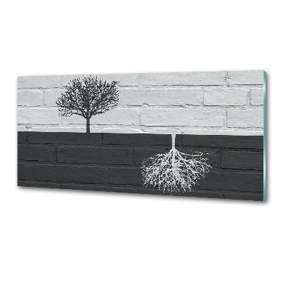 Cooker splashback Trees on the wall