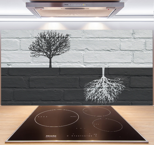 Cooker splashback Trees on the wall