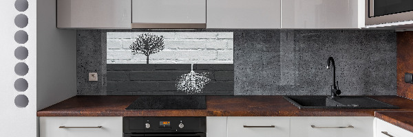 Cooker splashback Trees on the wall