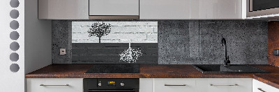 Cooker splashback Trees on the wall