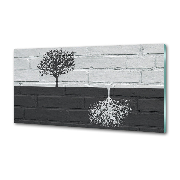 Cooker splashback Trees on the wall