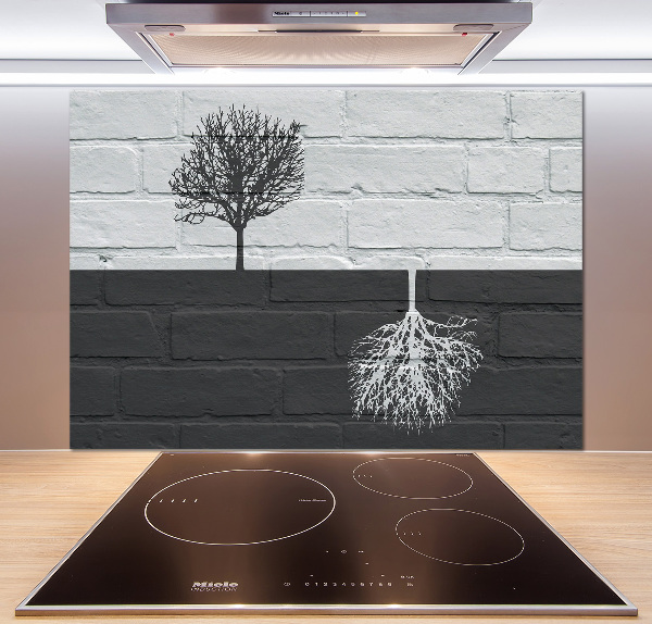 Cooker splashback Trees on the wall