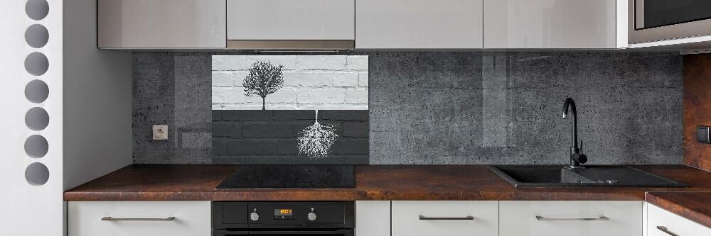 Cooker splashback Trees on the wall