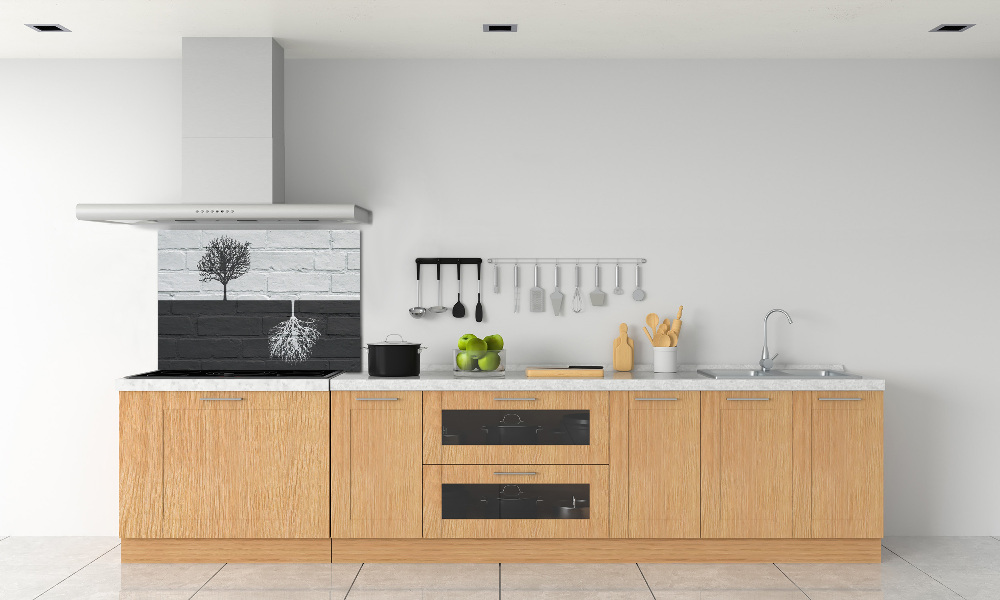 Cooker splashback Trees on the wall