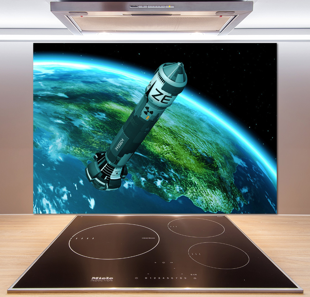 Glass splashback Nuclear rocket