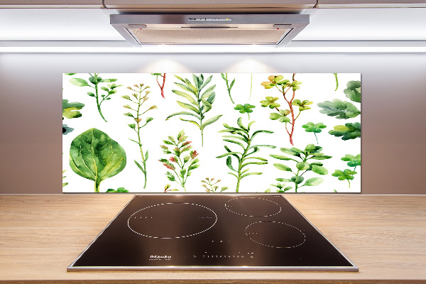 Kitchen splashback Herbs and weeds