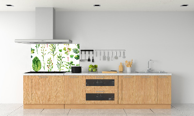 Kitchen splashback Herbs and weeds