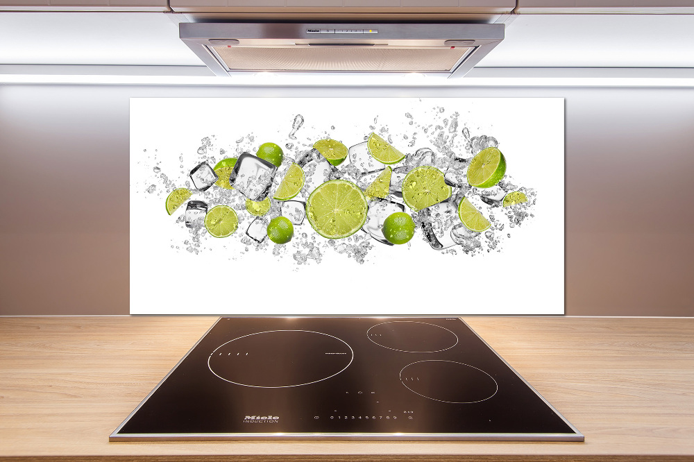 Kitchen splashback Ice dice lime