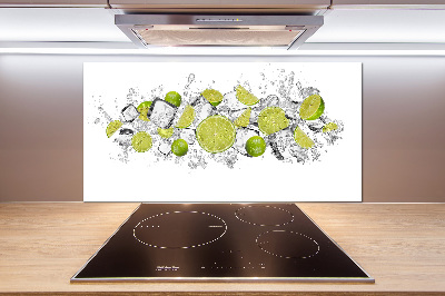 Kitchen splashback Ice dice lime