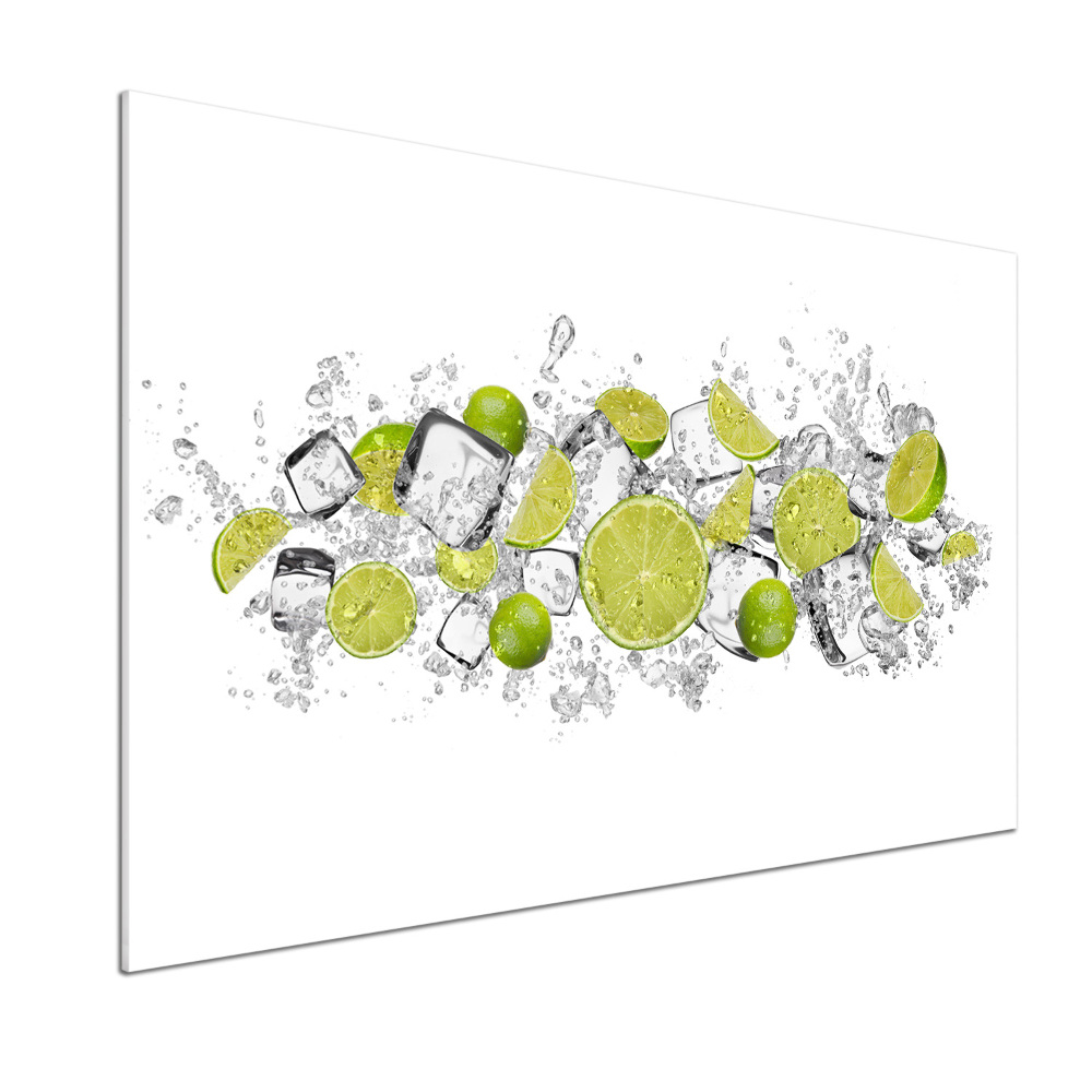 Kitchen splashback Ice dice lime