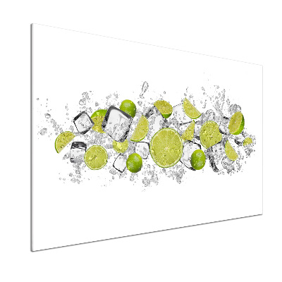 Kitchen splashback Ice dice lime