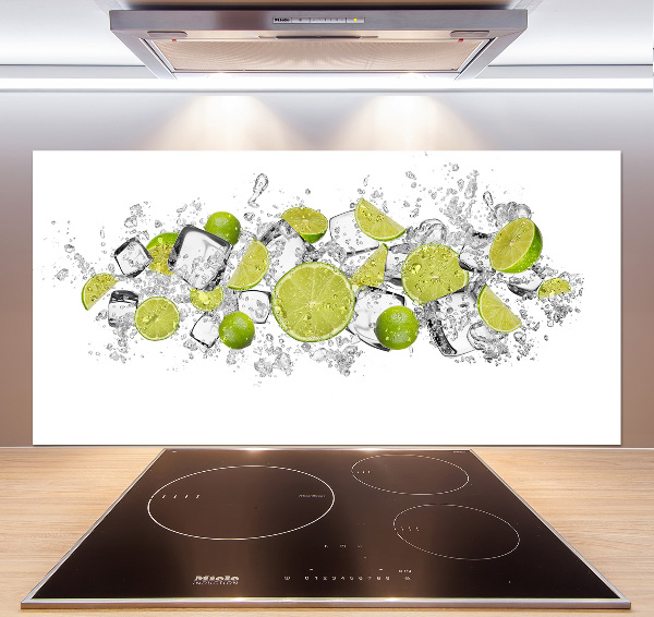 Kitchen splashback Ice dice lime