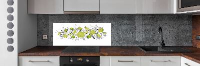 Kitchen splashback Ice dice lime