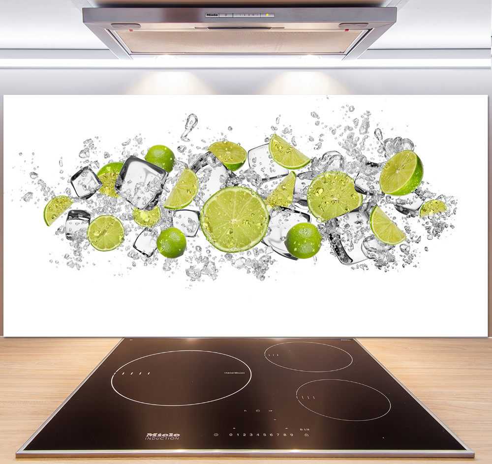 Kitchen splashback Ice dice lime