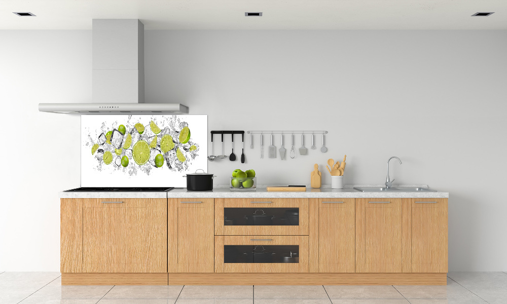 Kitchen splashback Ice dice lime