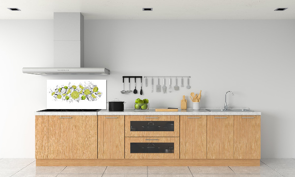 Kitchen splashback Ice dice lime