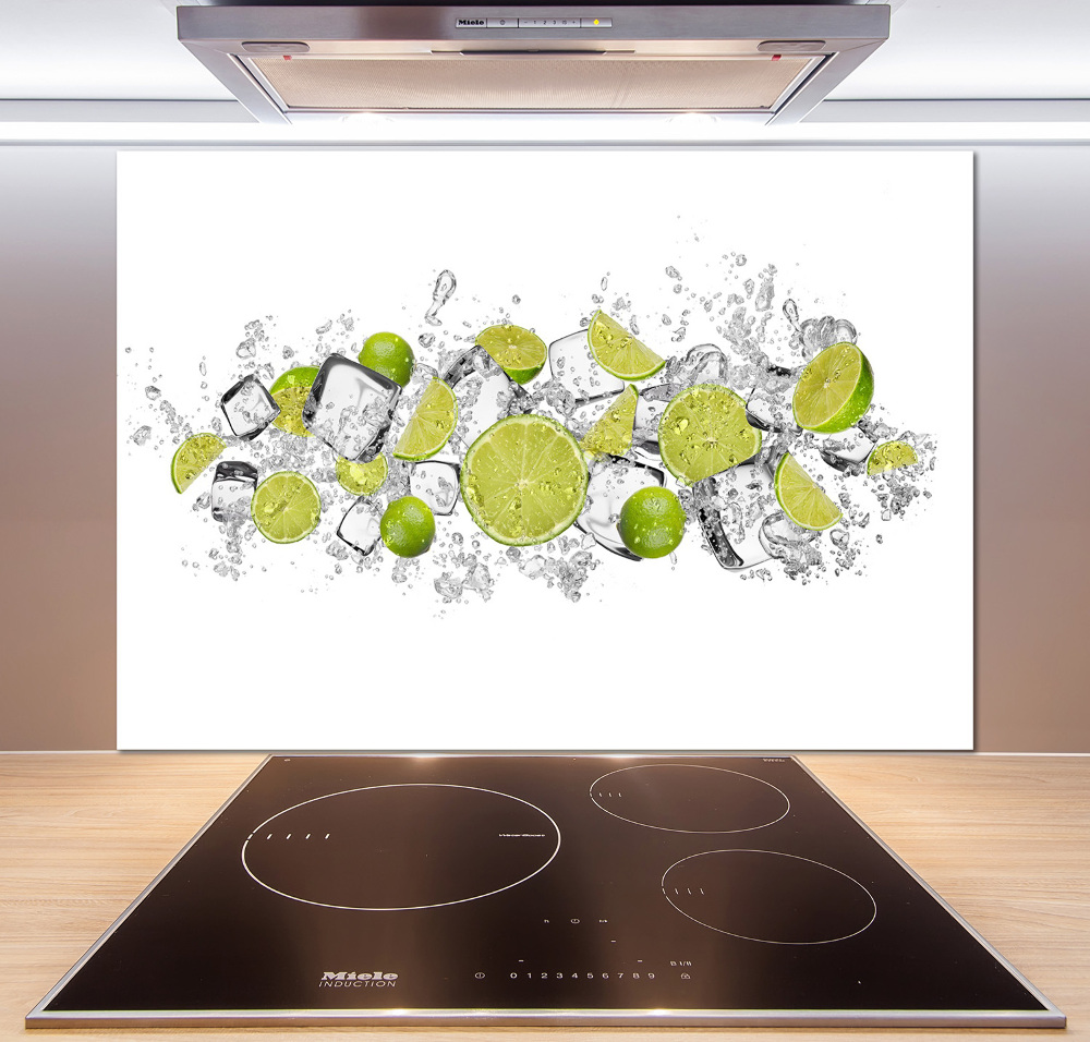 Kitchen splashback Ice dice lime