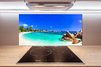 Kitchen wall panels Seychelles beach