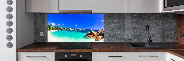 Kitchen wall panels Seychelles beach