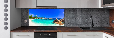 Kitchen wall panels Seychelles beach